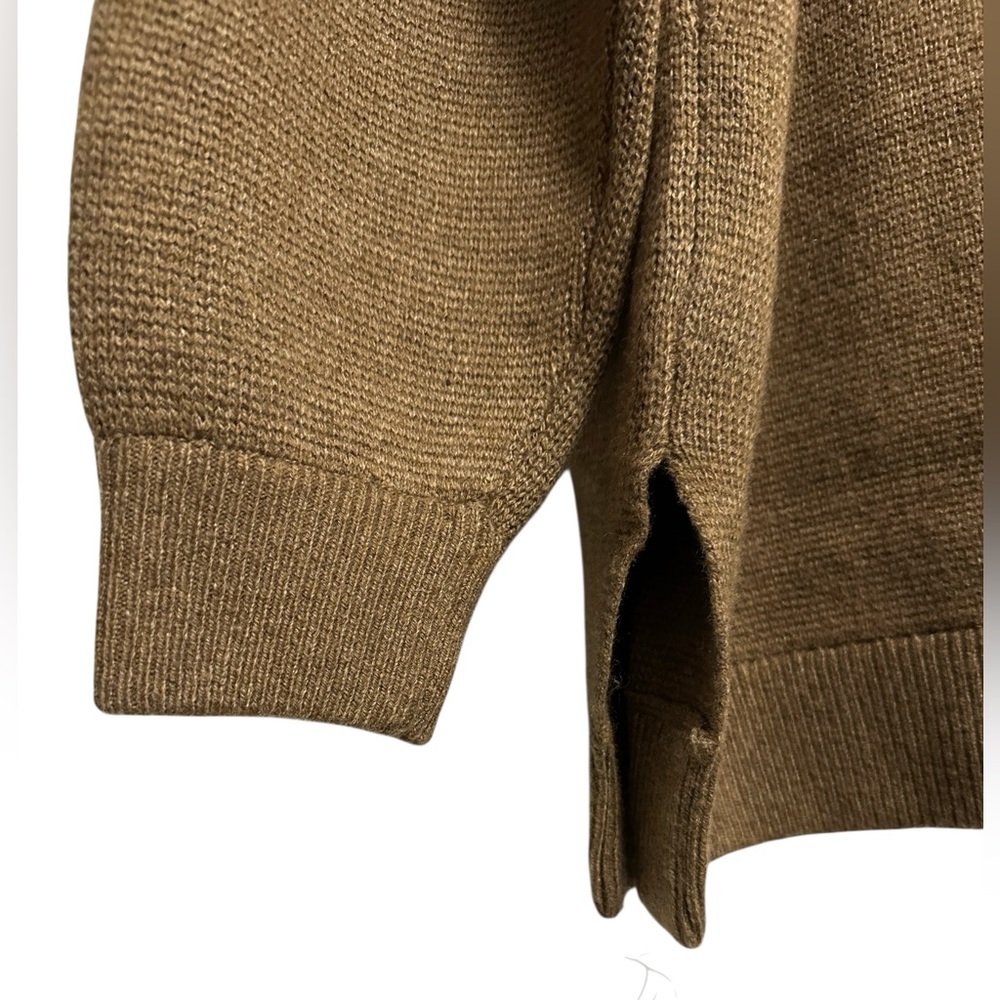 NEW J. CREW Full-zip flight sweater-jacket Heather Rich Camel Size Medium - Picture 5 of 6
